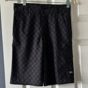 Vans Black Checkered Kids Shorts